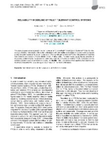 Reliability modeling of fault tolerant control systems