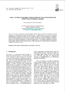 Local correlation and entropy maps as tools for detecting defects in industrial images