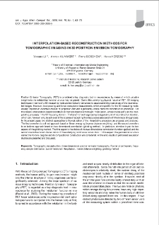 Interpolation-based reconstruction methods for tomographic imaging in 3D positron emission tomography