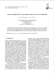Circular object detection using a modified Hough transform