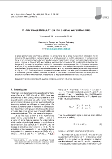 M-ary phase modulation for digital watermarking