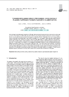 Towards spike-based speech processing: A biologically plausible approach to simple acoustic classification