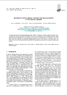 Segmentation of breast cancer fine needle biopsy cytological images