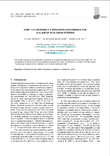 How to compensate a spreading disturbance for a class of nonlinear systems