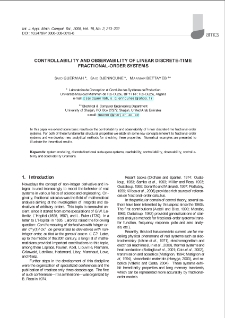 Controllability and observability of linear discrete-time fractional-order systems