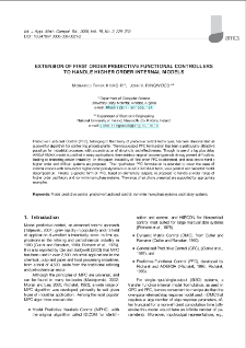 Extension of first order predictive functional controllers to handle higher order internal models