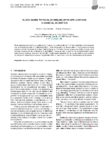 Block-based physical modeling with applications in musical acoustics