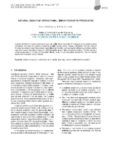 Natural quantum operational semantics with predicates