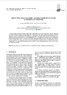 Suboptimal fault tolerant control design with the use of discrete optimization