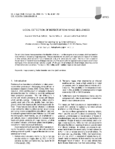 Local detection of defects from image sequences
