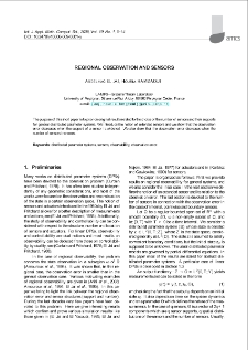 Regional observation and sensors