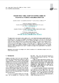 Robust fractional adaptive control based on the strictly positive realness condition
