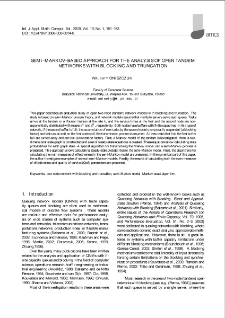 Semi-Markov-based approach for the analysis of open tandem networks with blocking and truncation