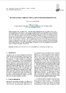 Mining indirect association rules for web recommendation