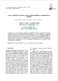 Input constraints handling in an MPC/feedback linearization scheme