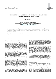 On directional change and anti-windup compensation in multivariable control systems
