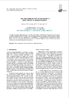 Reliable robust path planning with application to mobile robots
