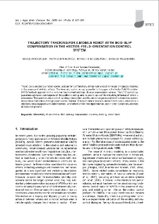 Trajectory tracking for a mobile robot with skid-slip compensation in the vector-field-orientation control system