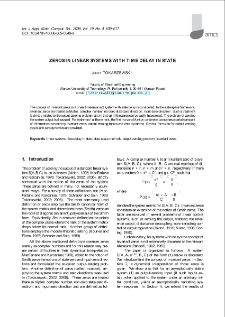 Zeros in linear systems with time delay in state