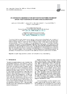 An automatic segmentation method for scanned images of wheat root systems with dark discolourations