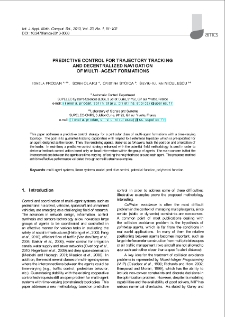 Predictive control for trajectory tracking and decentralized navigation of multi-agent formations