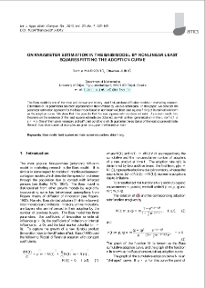 On parameter estimation in the bass model by nonlinear least squares fitting the adoption curve
