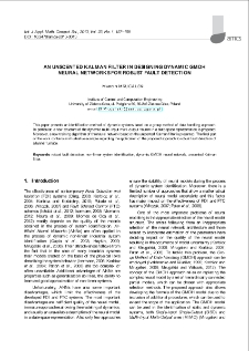 An unscented Kalman filter in designing dynamic GMDH neural networks for robust fault detection