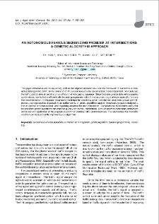 An autonomous vehicle sequencing problem at intersections: A genetic algorithm approach