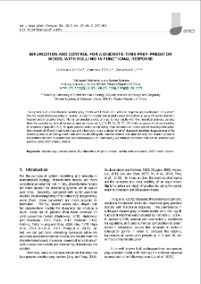 Bifurcation and control for a discrete-time prey-predator model with Holling-IV functional response