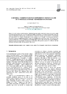 A general transfer function representation for a class of hyperbolic distributed parameter systems