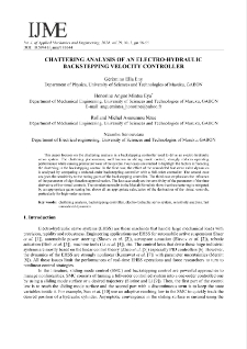 Chattering analysis of an electro-hydraulic backstepping velocity controller