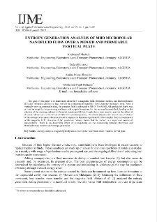 Entropy generation analysis of mhd micropolar nanofluid flow over a moved and permeable vertical plate