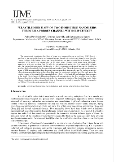 Pulsatile mhd flow of two immiscible nanofluids through a porous channel with slip effects