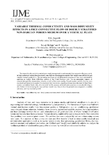 Variable thermal conductivity and mass diffusivity effects in a free convective flow of doubly stratified non-darcian porous medium over a vertical plate