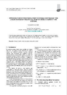 Approximation of fractional positive stable continuous-time linear systems by fractional positive stable discrete-time systems
