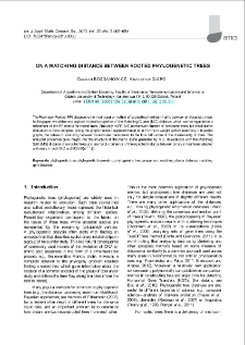 On a matching distance between rooted phylogenetic trees