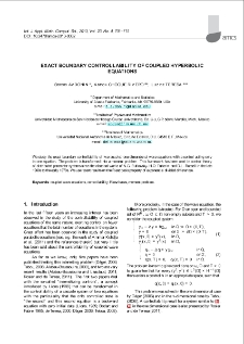 Exact boundary controllability of coupled hyperbolic equations