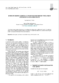Minimum energy control of positive continuous-time linear systems with bounded inputs