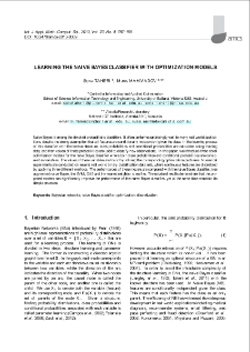 Learning the naive Bayes classifier with optimization models
