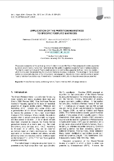 Application of the partitioning method to specific Toeplitz matrices