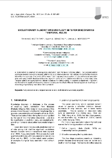 Evolutionary algorithms and fuzzy sets for discovering temporal rules