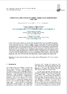 A practical application of kernel-based fuzzy discriminant analysis