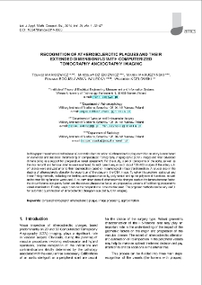 Recognition of atherosclerotic plaques and their extended dimensioning with computerized tomography angiography imaging