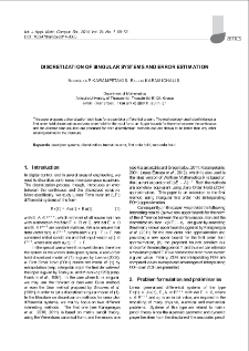 Discretization of singular systems and error estimation