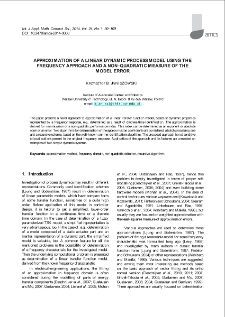 Approximation of a linear dynamic process model using the frequency approach and a non-quadratic measure of the model error
