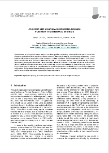 An efficient eigenspace updating scheme for high-dimensional systems