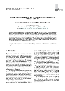 Cross-task code reuse in genetic programming applied to visual learning
