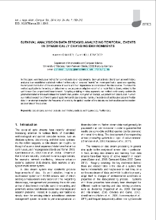 Survival analysis on data streams: Analyzing temporal events in dynamically changing environments