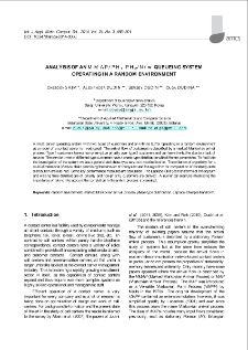 Analysis of an MMAP/PH1, PH2/N/[ the sign of infinity] queueing system operating in a random environment