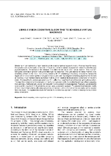 Using a vision cognitive algorithm to schedule virtual machines
